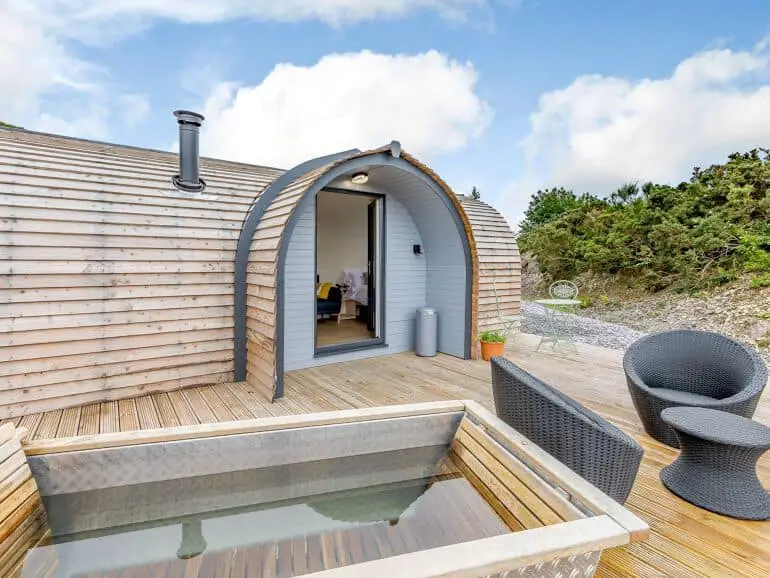 glamping with hot tub north wales